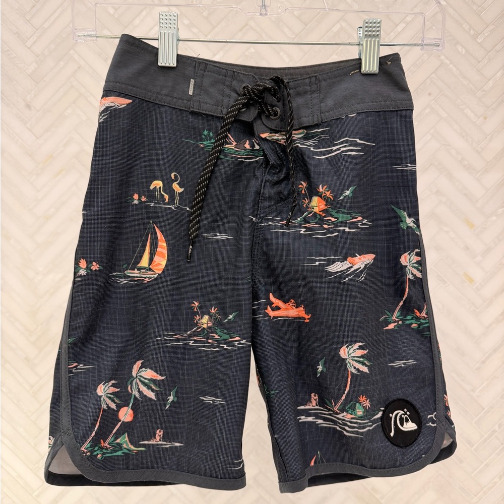 Quiksilver Boys Black Tropical Hybrid Shorts